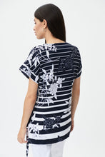 Load image into Gallery viewer, Joseph Ribkoff Silky Knit Striped Printed Back Top

